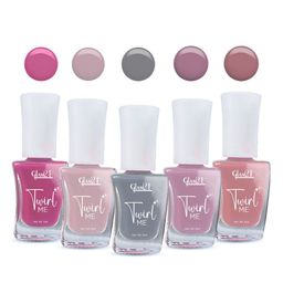 GLAM21 Set Of 5 Twirl Me Nail Paint - 6 ml Each - Combo No 07 -18-21-06-05-12-20