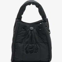 Lacoste PU Bucket Shoulder Bag with Applique-2