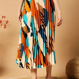 LookShine Printed A-Line Midi Skirts image 3