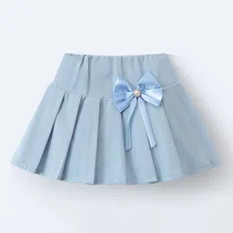 Mark & Mia Girls Pleated With Bow Applique A-Line Above Knee Length Skirt-image-39
