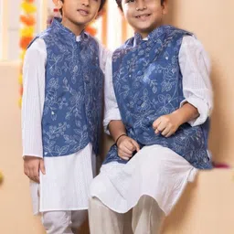 Tura Turi Blue Pure Cotton Kurta Sets-picture-6