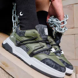 Solethreads Men Colourblocked PU Sneakers-35