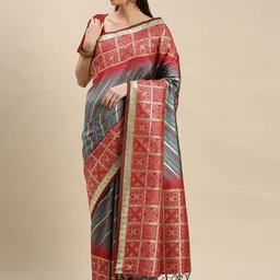 flaher Woven Design Zari Striped Banarasi Saree-picture-39