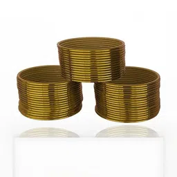 Guddan Set of 48 Mehndi Glossy Metal Bangles image 2