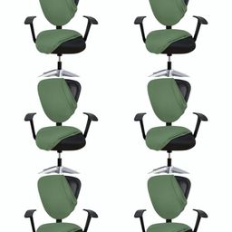 Lazi Set Of 6 Green Stretchable Office Chair Covers-image-51