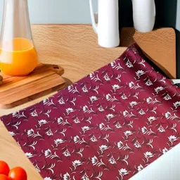 REVEXO Maroon Printed Water-Resistant Shelf Liner-3