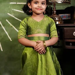 MIRALI Girls Embellished Sequinned Cotton Ready to Wear Lehenga & Blouse-picture-39