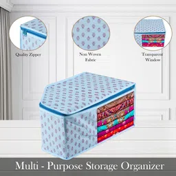 Kuber Industries Blue Set of 3 Regular Multi-Utility Organisers image 2