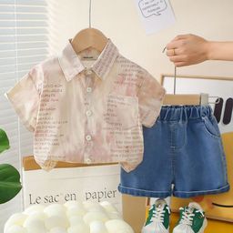 INCLUD Boys Printed Short Sleeves Shirt With Shorts-picture-28