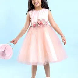 Mark and Mia Girls Floral Applique Fit and Flare Dress-image-58
