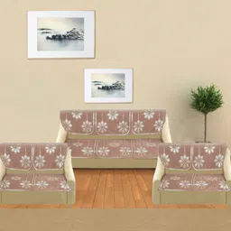 BREVARD Peach-Coloured Embroidered Other Sofa Cover-16