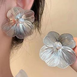SZN Artificial Beaded Floral Shaped Korean Drop Earrings-image-33