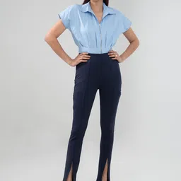 QUA Women Slim Fit High-Rise Chinos Trousers-image-56
