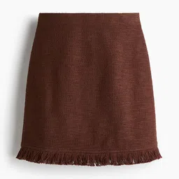H&M Fringed Boucl Skirt-image-27