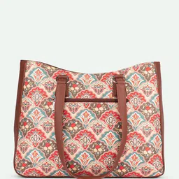 ZOUK Ethnic Motifs Printed Structured Tote Bag image 3