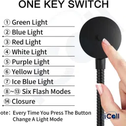 icall USB Plug and Play Light USB LED Light for Video Shoots & Insta Reels Single Disco Ball image 3