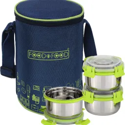 Stylock Lunch Box 3 Container 350 ML Each with Clip Lock Lid With 1 Softline Bag 3 Containers Lunch Box-image-3