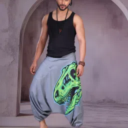 Animal Print Cotton Men Harem Pants-image-74
