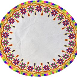 Homydine Machine work Bride's and Baby Welcome Wedding Handwork Cotton Kutchi Work ["Multicolor"] Handkerchief-image-0