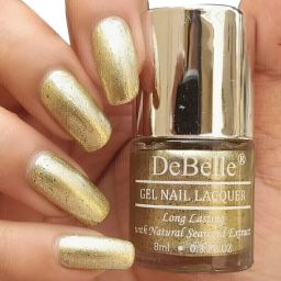 Gel Nail Lacquer (Beige Gold with Black Glitter) Canopus-image-46