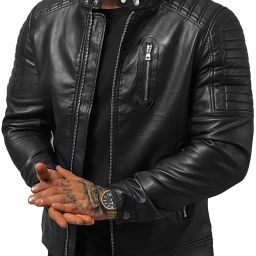 Men Solid Biker/Riding Jacket-image-78