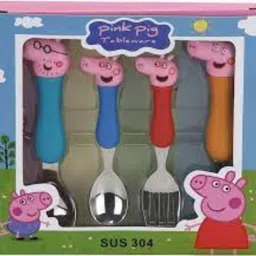 Peppa Pig Stainless Steel Spoon and Fork Set Stainless Steel Cutlery Set-image-54