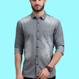 Men Regular Fit Solid Cut Away Collar Casual Shirt-image-37