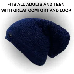 cool indians Solid, Self Design Beanie image 2