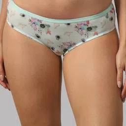 Soie Printed Mid Rise Full Coverage Snug-Fit Lacy Basic Briefs-picture-4