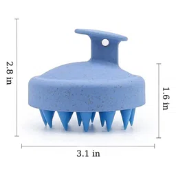 Getmecraft Shampoo Brush & Scalp Scalp Scrubber For Dandruff Removal - Blue image 4