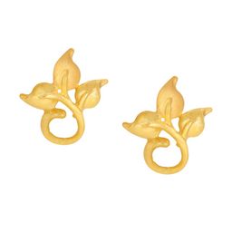 BHIMA Jewels 22K Hallmark 916 Purity Yellow GoldLeaf Stud-image-91