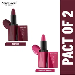 Seven Seas Set of 2 Lip To Lip Matte Lipstick - Castro 1 307 & Crown of Thorns 311-image-51