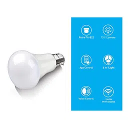 SYSKA Electric Powered 9 Watt Smart LED Bulb (SSKSMWP9WCCTC, White) image 4