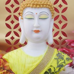 Aura Yellow & White Buddha Idol Showpiece-image-42