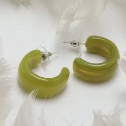 Maansh Contemporary Half Hoop Earrings-56