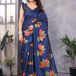 KALINI Floral Art Silk Kanjeevaram Saree-image-79