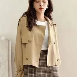 LULU & SKY Women Colourblocked Crop Open Front Jacket-picture-36
