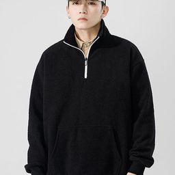 StyleCast x Revolte Men Mock Collar Long Sleeves Pullover Sweatshirt-picture-35