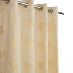 Myntra Elegant Homes Cream Velvet Long Door Curtain-picture-15
