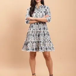 Rajnandini Women Ethnic Motifs Printed Pure Cotton Anarkali Kurta-image-17