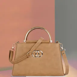 LADY QUINTON Solid PU Structured Handheld Bag-21