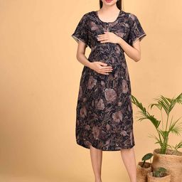 GOLDSTROMS Ethnic Motifs Print Maternity A-Line Midi Dress-image-99