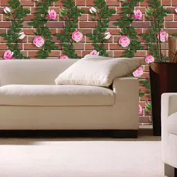Asian royal Brown & Green Printed Self-Adhesive Wallpaper-image-70