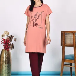 PERFECT LINE Women Printed Night suit-image-98