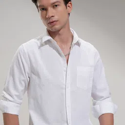 HIGHLANDER Men Comfort Slim Fit Opaque Casual Shirt-picture-16