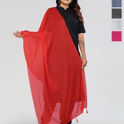 Moda Rapido Selection Of 5 Woven Design Tasselled Ethnic Dupattas-picture-18