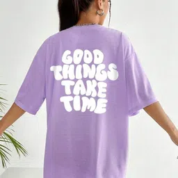 TQH Typography Printed Drop Shoulder Sleeves Dri-FIT Cotton Oversized T-shirt-picture-48