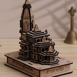 Webelkart Beige & Black Ram Mandir Ayodhya TempleShowpiece-image-18