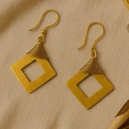 Unravel India Diamond Shaped Drop Earrings-picture-47