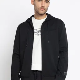 GUESS Men Hooded Front-Open Ribbed Sweatshirt-17